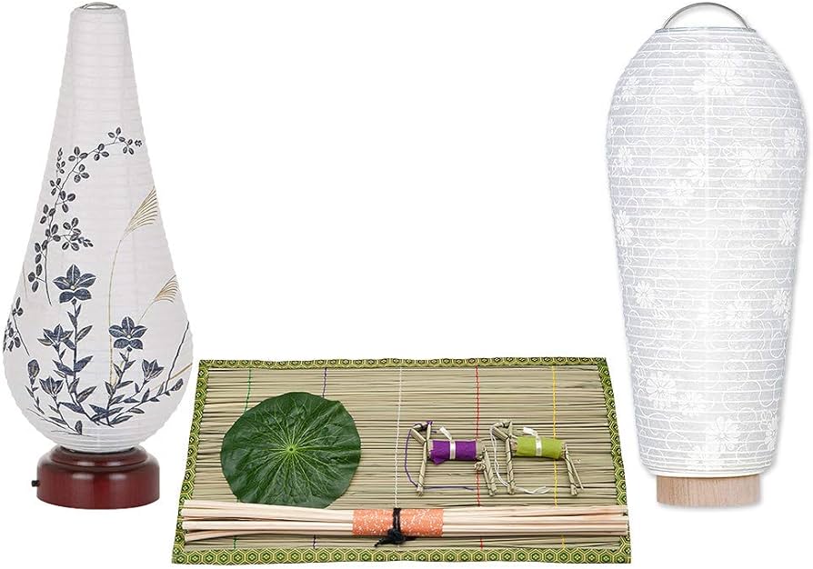 仏壇屋 滝田商店 【盆提灯・お盆用品】 コンパクト 初盆セット・新盆セット 結花3号コードレス ３点セット ２-D ◆  モダン盆提灯・初盆飾り・新盆飾り・お盆飾り用品・初盆(新盆) の方に なセットです。【滝田商店発行 証明書付】
